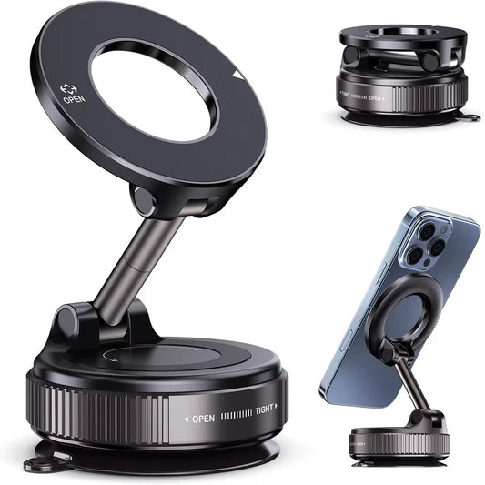 360 degree magnetic car phone holder with suction base