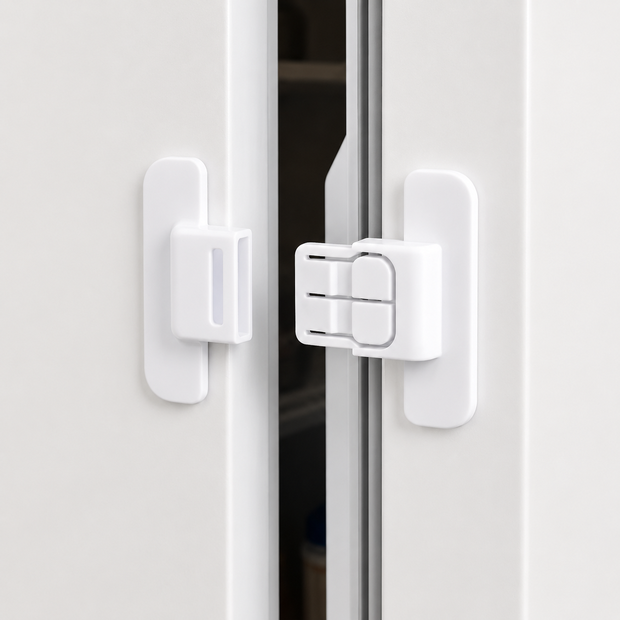 Pack of 2 - Auto-Locking Fridge & Cabinet Safety Lock