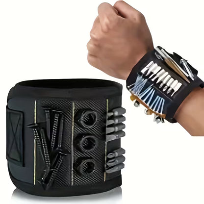 Magnetic Wristband Tool Holder – Adjustable Hands-Free Screw & Nail Holder