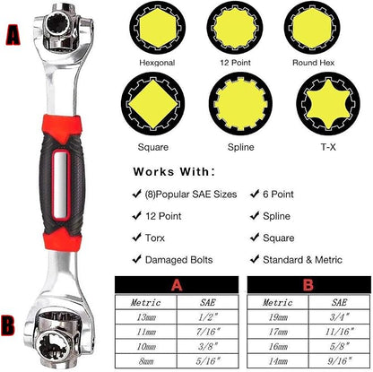 48-in-1 Universal Socket Wrench – 360° Rotating Multi-Tool