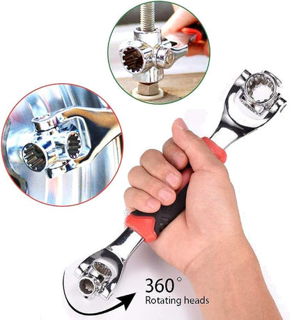 48-in-1 Universal Socket Wrench – 360° Rotating Multi-Tool