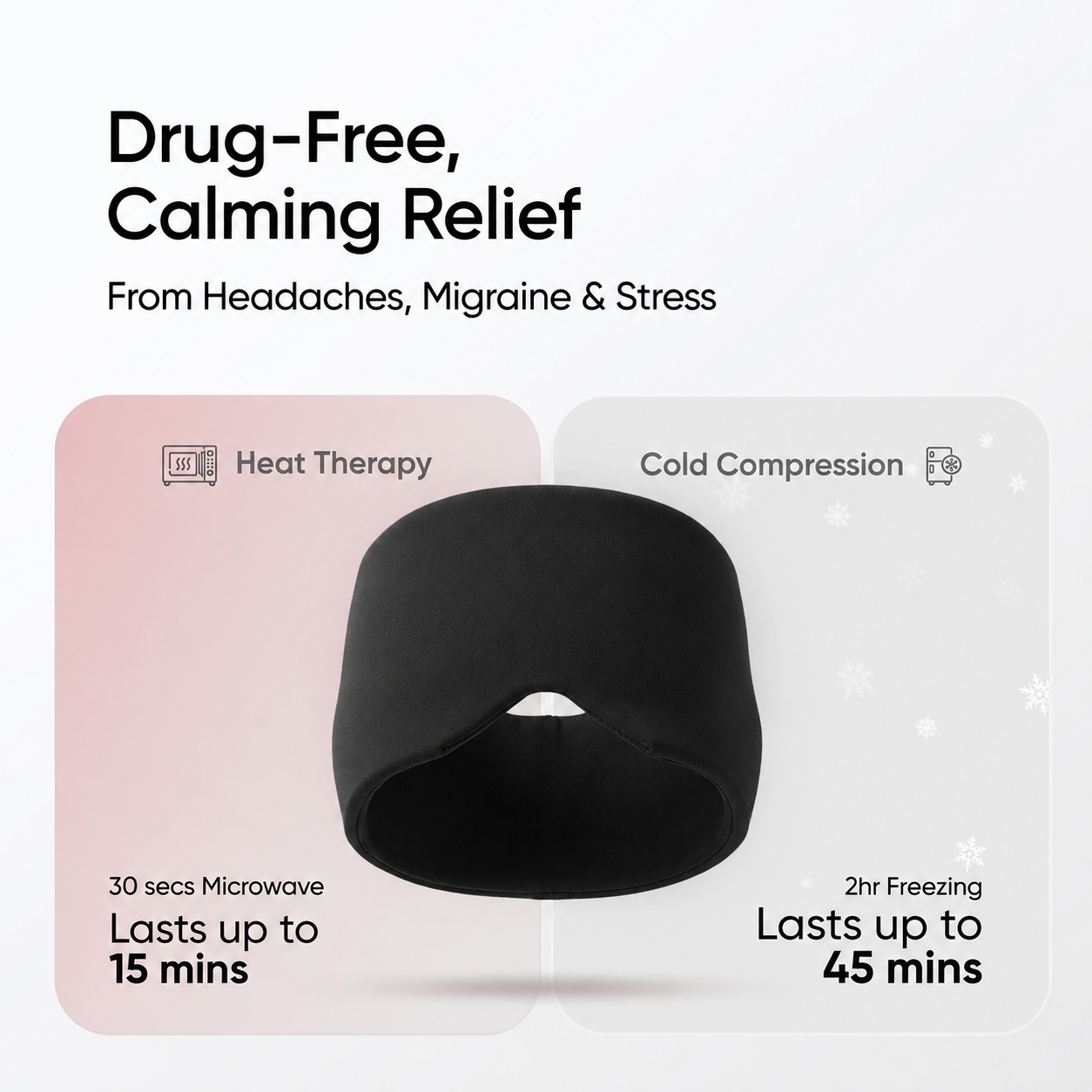 Cold & Hot Therapy Cap for Headache, Migraine & Tension Comfort