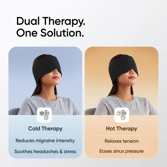 Cold & Hot Therapy Cap for Headache, Migraine & Tension Comfort
