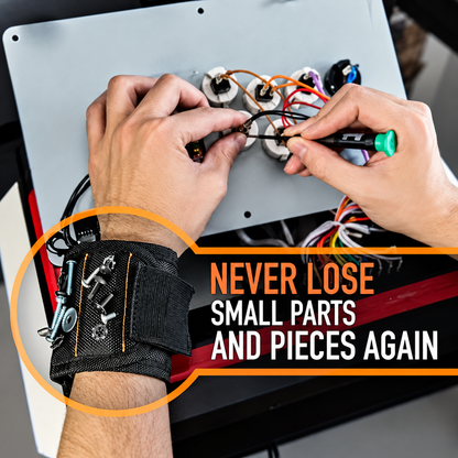 Magnetic Wristband Tool Holder – Adjustable Hands-Free Screw & Nail Holder