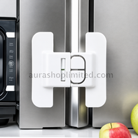 Pack of 2 - Auto-Locking Fridge & Cabinet Safety Lock