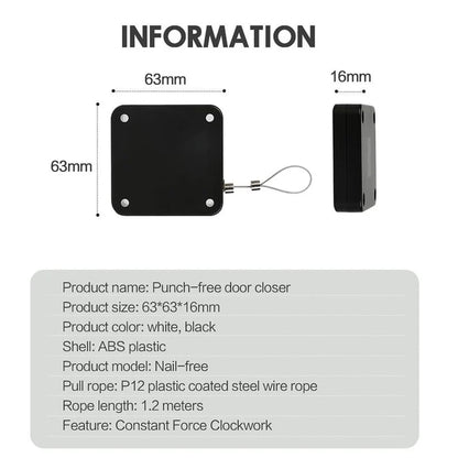 Punch-Free Automatic Door Closer for Home & Office