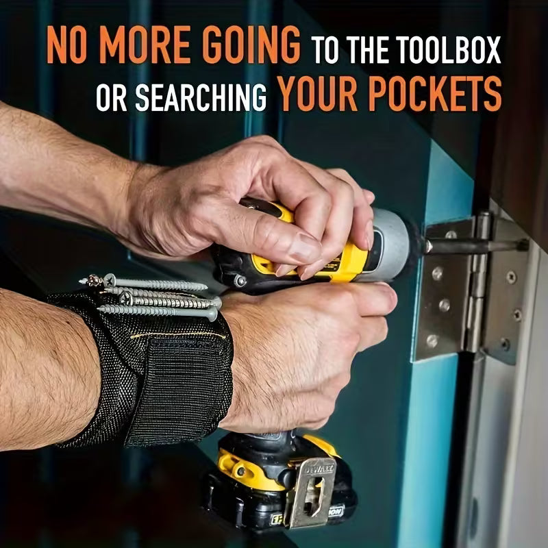 Magnetic Wristband Tool Holder – Adjustable Hands-Free Screw & Nail Holder