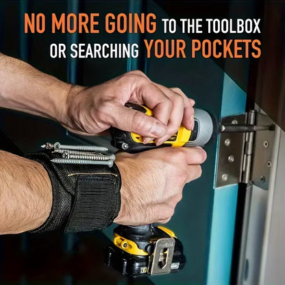 Magnetic Wristband Tool Holder – Adjustable Hands-Free Screw & Nail Holder